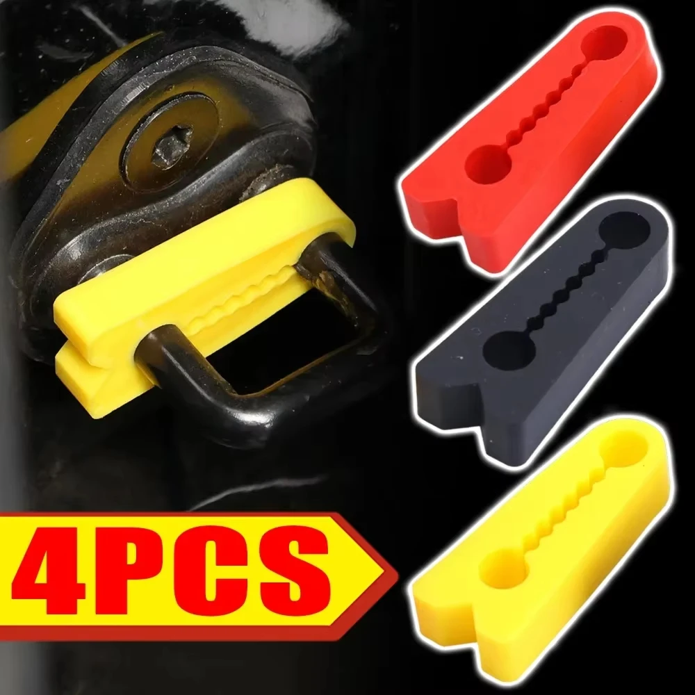 Car Door Lock Buffer Pads Soft Silicone Shock Absorbers Anti‑Collision Noise Reduction Universal Auto Latch Protector