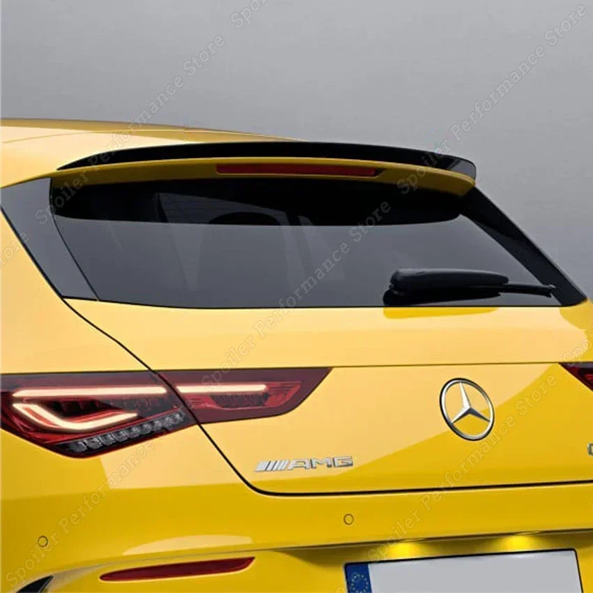 For Mercedes-Benz CLA Class X118 Rear Spoiler Wing 2019-2021 CLA200 260 CLA35 CLA45 AMG Roof Spoiler Shooting Brake ABS Tuning