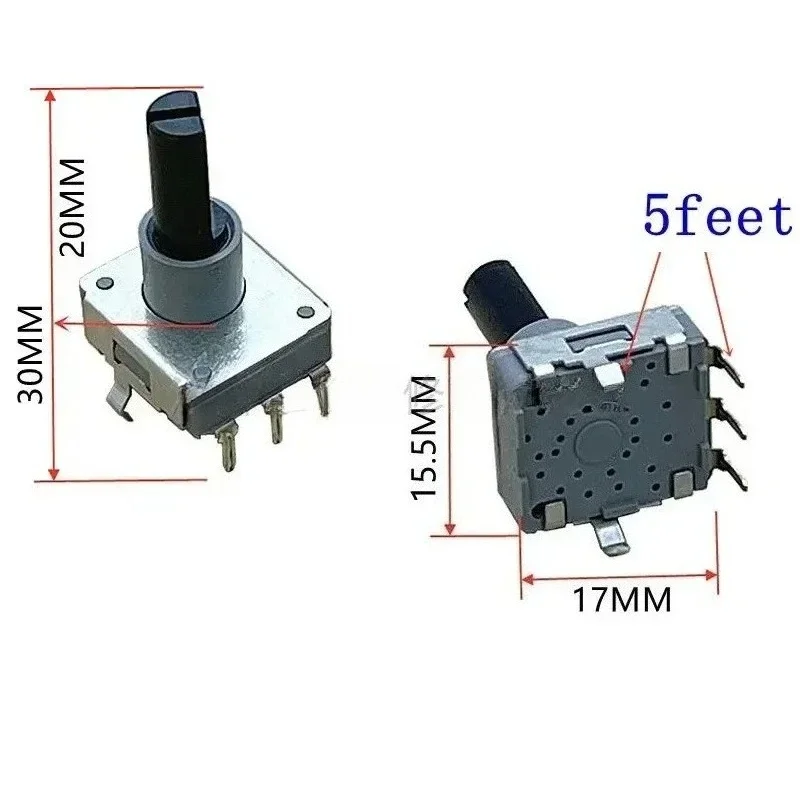 1PC Suitable for Samsung Sanyo LG drum washing machine computer board gear knob encoder potentiometer 12 gear 5 foot accessories