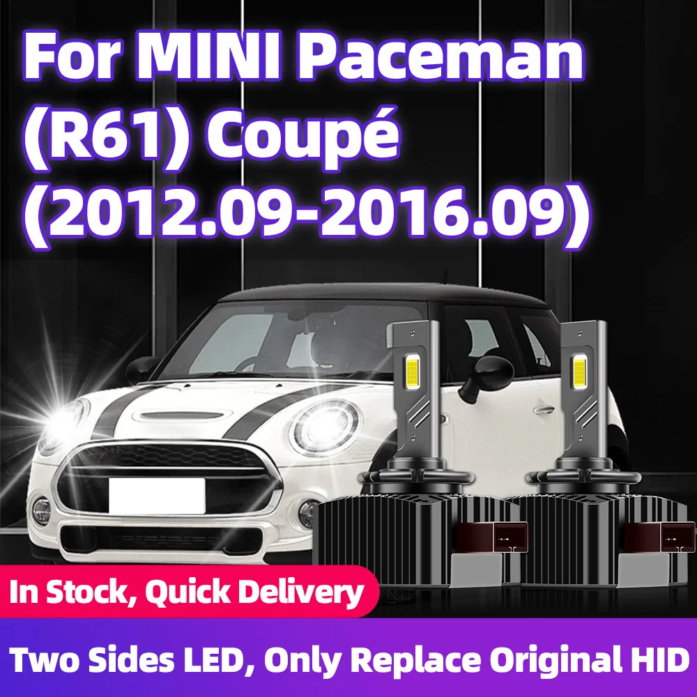 For MINI PACEMAN R61 Coupé 2012 2013 2014 2015 2016 LED Headlights D1S 110W Turbo Two Sided CSP Chips 30000LM Plug and Play 12V