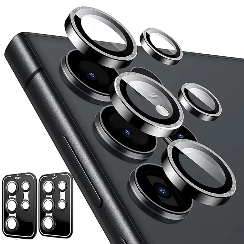 

Camera Back Lens Protetor For Samsung S26 Ultra S26 Plus S24 S23 S22 Ultra 5g Plus Alloy Metal Tempered Glass Film Ring Cover