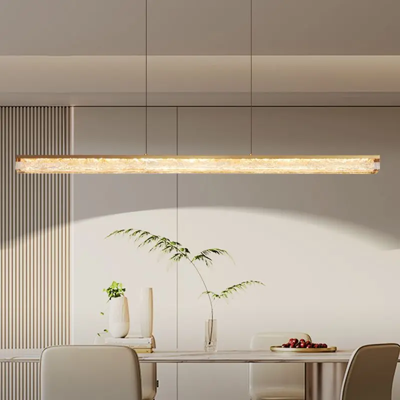 Modern Long Strip Led Chandelier for Living Dining Room Food Tables Designer Pendant Lights Home