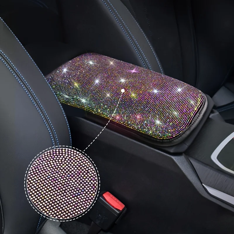 Tappetino per bracciolo per auto Bling, copertura per Console centrale per auto antiscivolo con diamante artificiale, Accessori per la decorazione