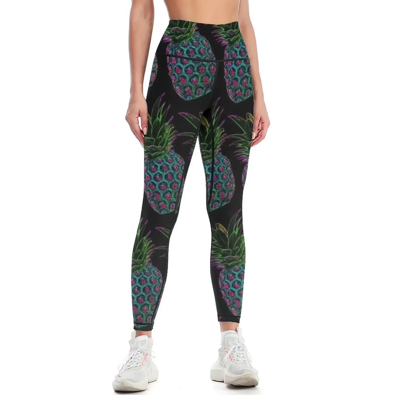

Neon Pineapple Leggings for physical Sports female gym top Sportswear woman gym Womens Leggings