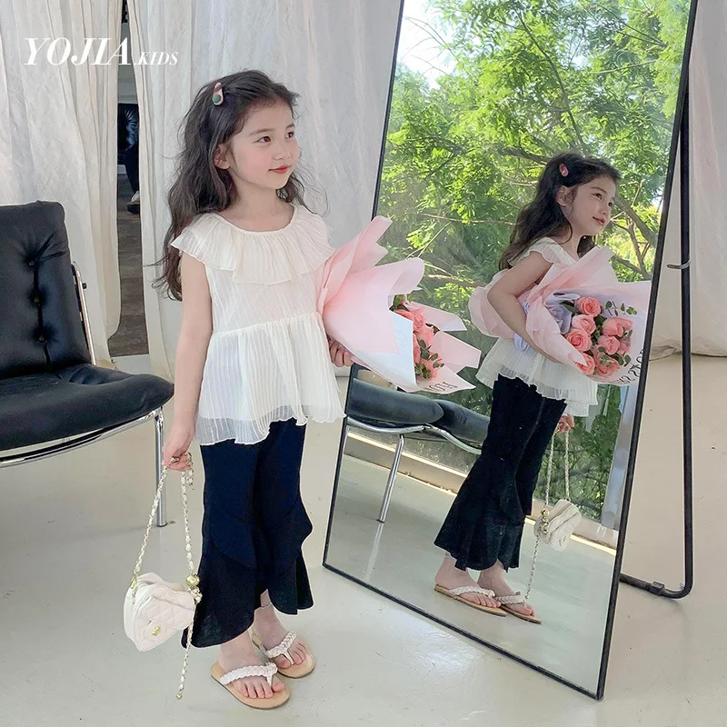 

Baby Girl Clothes Suit Girls Set Summer 2024 New Fashion Children Clothes Baby Short Sleeve Modal Pants Children Two-piece Set