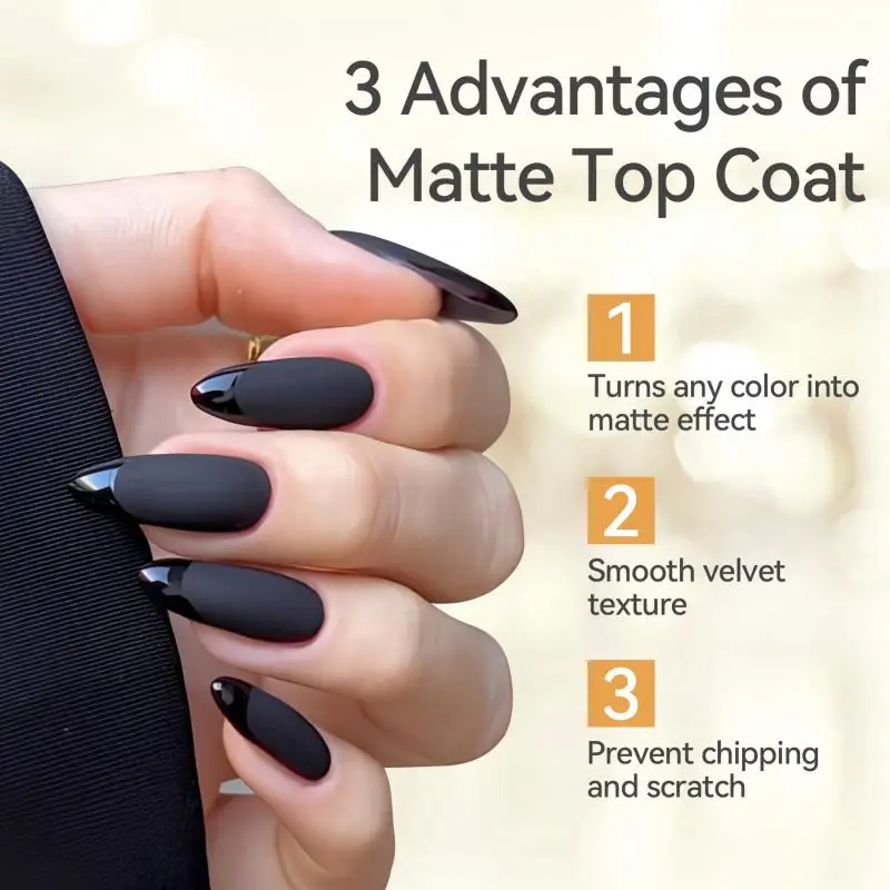 BORN PRETTY 10ml Mattierender Top Coat Puderresistenter Anti-Kleber Maniküre-Gel Semi-Permanent Abziehbarer Gel-Nagellack Dekorationswerkzeuge – Detail 3