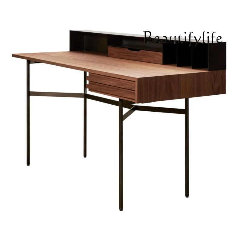 

Italian light luxury walnut paint computer creative personality desk writing desk household desk