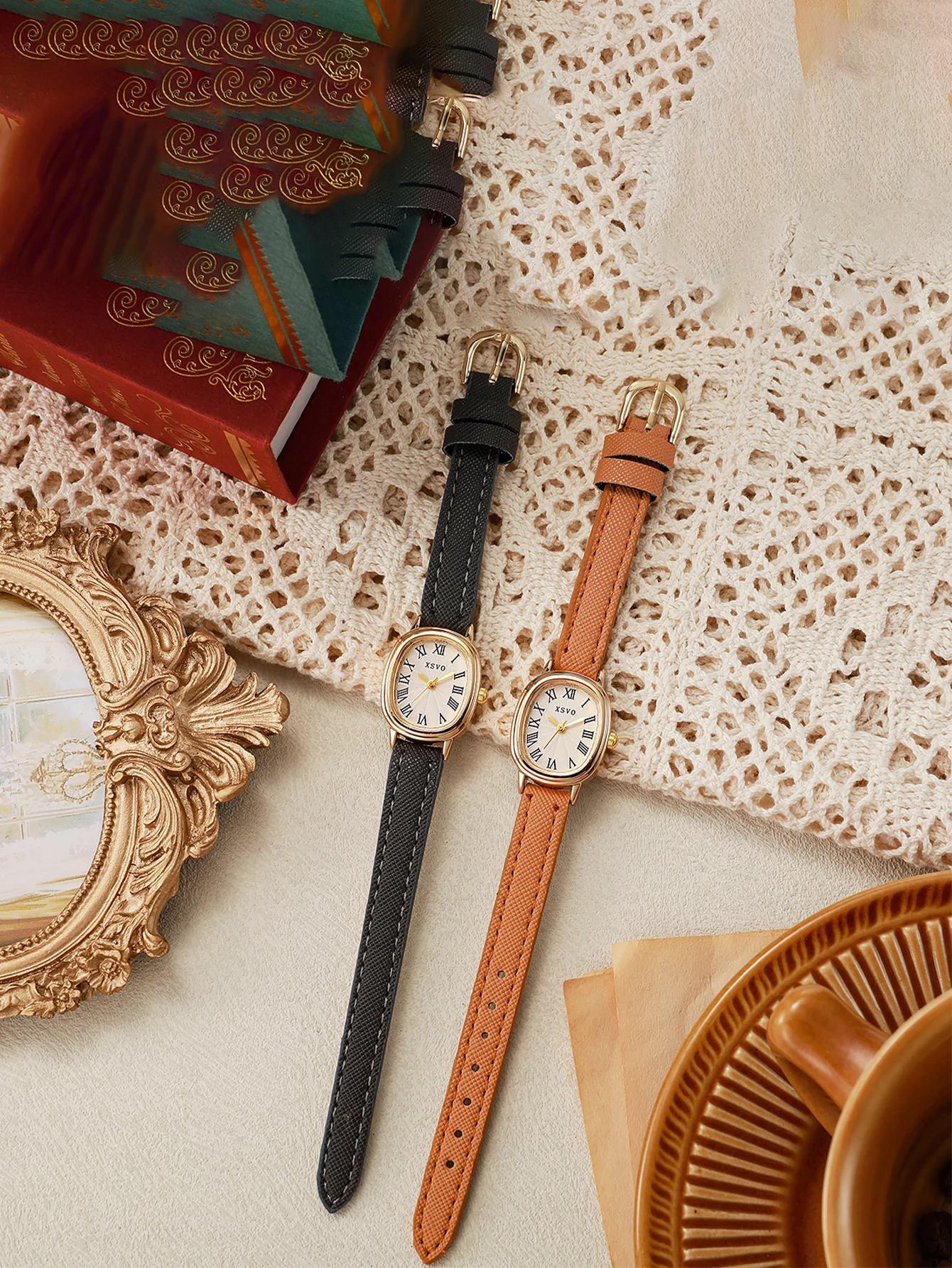 

Простые и изысканные модные женские кварцевые часы с кожаным ремешком, подходящие для рождественского подарка на Хэллоуин