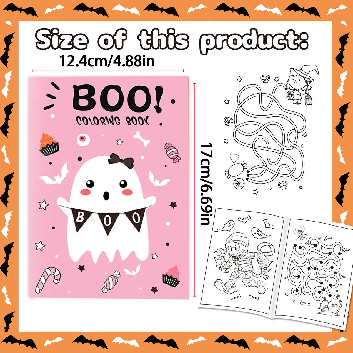 Halloween Adult Coloring Book, Simple Bold DIY, Spooky Home Relax, Creativity Boost, Parent - Child Fun, Stress Relief Art