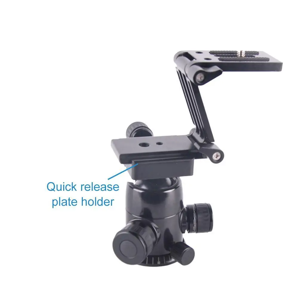 Universal Z Shaped Mount Bracket Tripod Head Quick Release Plate Mount For Monopod Slider Rail Cage Rig Stabilizer Phone Holder