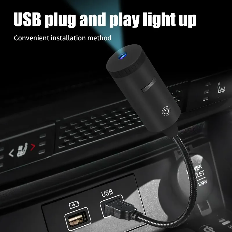 Starry Sky Projector Minimalist Night Light Usb Ambient Lamp Compact Home Projection Lamp For Living Room Housewarming Indoor