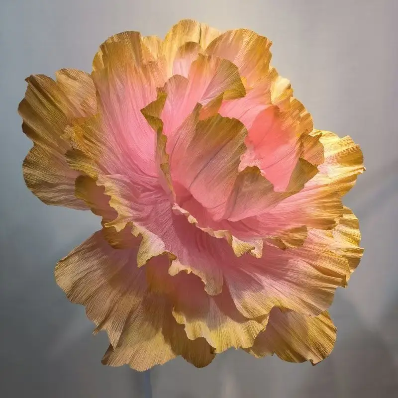 Künstliche Riesen Krepp Papier Pfingstrose Rose Blume Kopf Hause Hochzeit Decor Geburtstag Party Hintergrund Wand Dekoration Handgemachte DIY – Detail 12