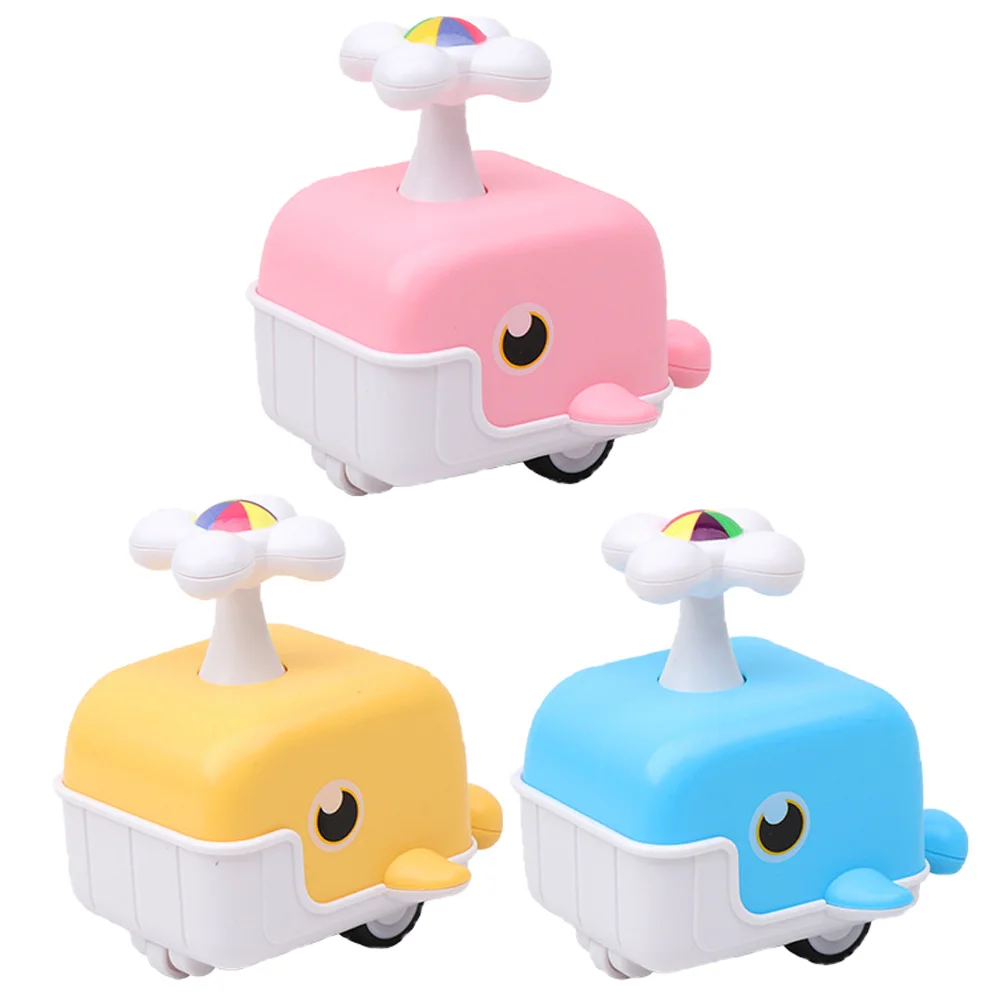 

2pcs Whale Baby Learning Crawl Inertia Colors Kids Interactive Plaything Cartoon Vehicle Lightweight Fun