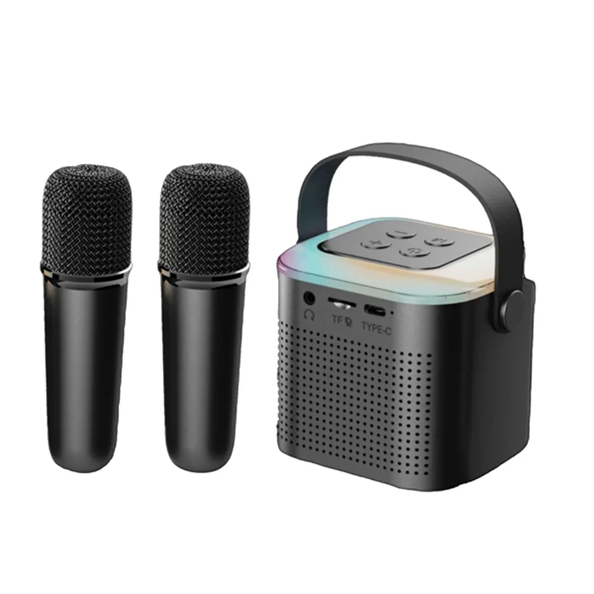 

Bluetooth 5.3 Speaker System with 2 Wireless Microphones Home Singing Speaker