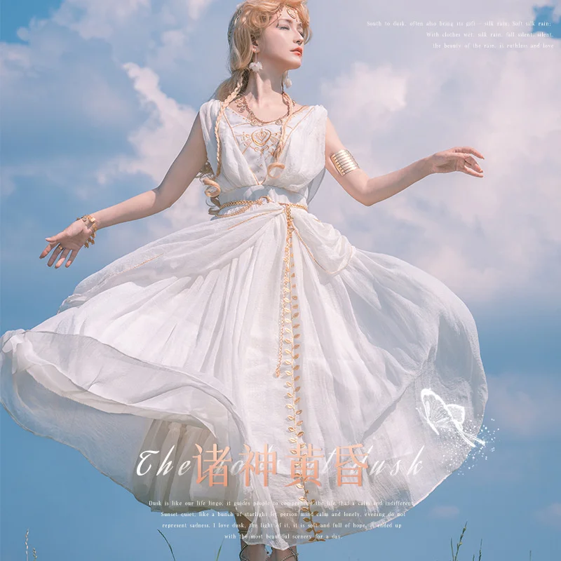 Lolita Dress Ancient Greek Noble Goddess Gods Dusk Nordic Exotic Elegant Myth Series Palace Style Tea Party Dress Wedding Dress