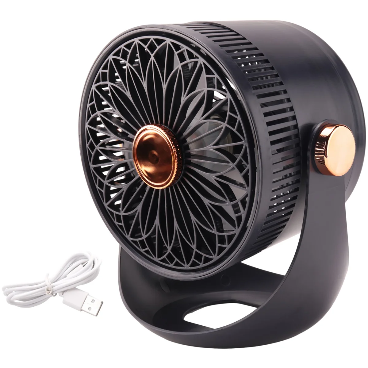 ABGU 2400MAh مروحة كهربائية لتدوير الهواء على الحائط قابلة لإعادة الشحن عبر USB ومروحة تهوية تبريد قابلة للتركيب على الحائط، باللون الأزرق