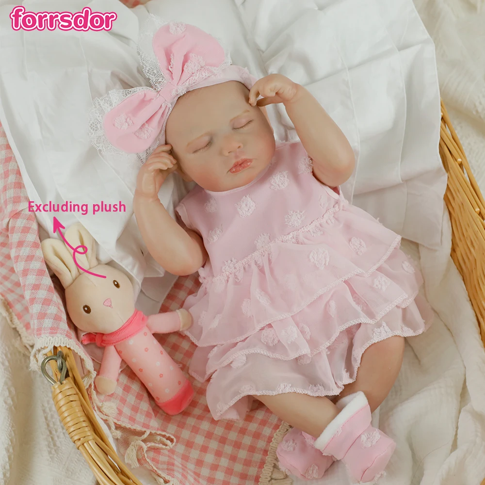 20-calowa gotowa lalka Reborn Loulou, całe ciało z silikonowego winylu, lalka do mycia z ręcznie malowanymi włosami i skórą 3D, prezent na Boże Narodzenie dla dziewczynki