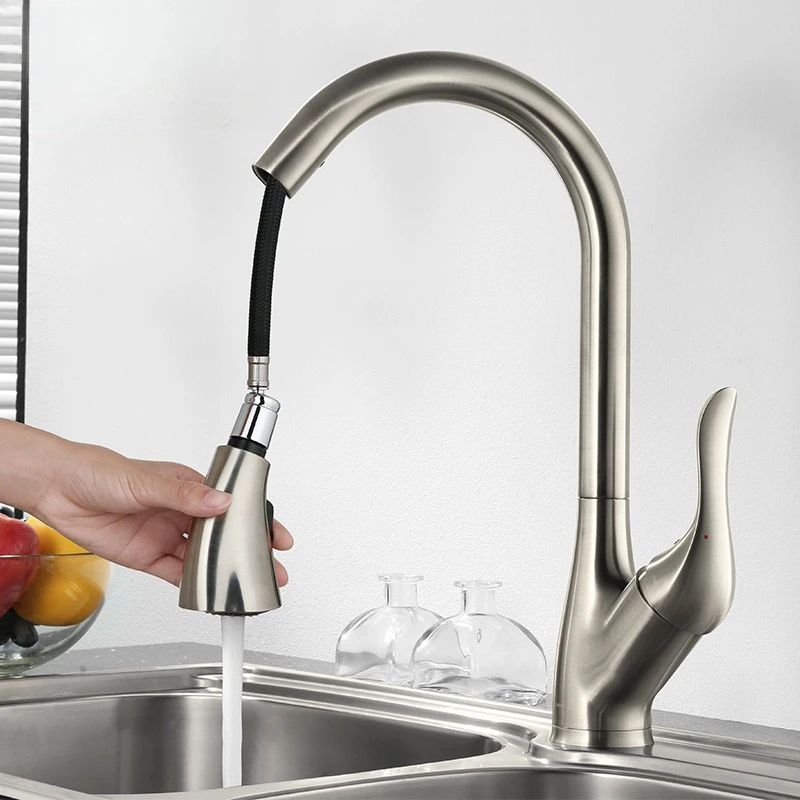 Kitchen, faucet, hot and cold, household, multi-functional, creative, telescopic, sink, vegetable basin, splash-proof