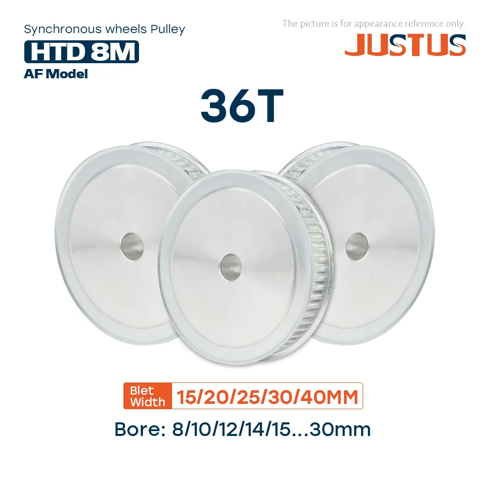 

HTD 8M 36T Timing Pulley Bore 8mm 10mm 12mm 14mm 15mm-30mm For 8M Synchronous Belt Width 15/20/25/30/40mm AF Model Wheel