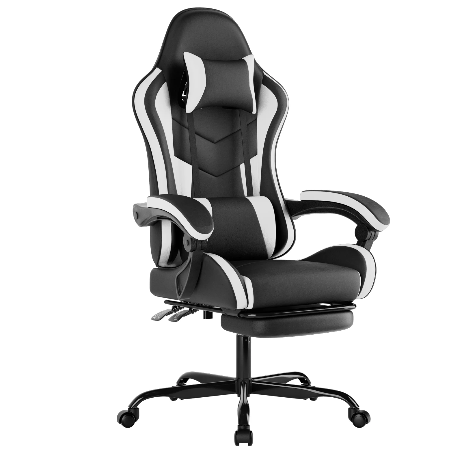 WOTSTA Gaming Chair Computerstuhl Ergonomischer Gaming Chair mit Fußstütze Bürostuhl Ergonomischer Computerstuhl mit Lendenwirbe