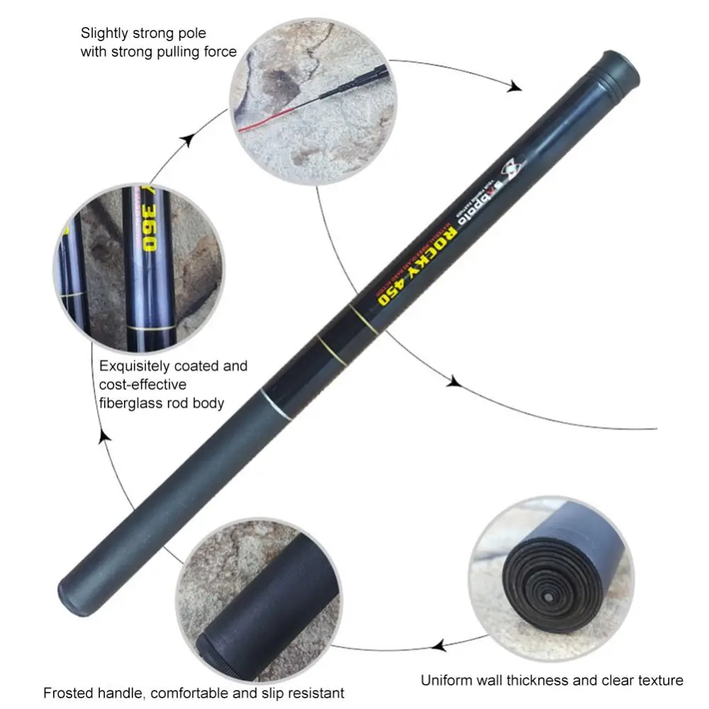 

Telescopic Telescopic Fishing Rod Fiberglass Ultralight Freshwater Carp Stream Pole Portable 2.1/2.4/2.7/3.6/4.5M
