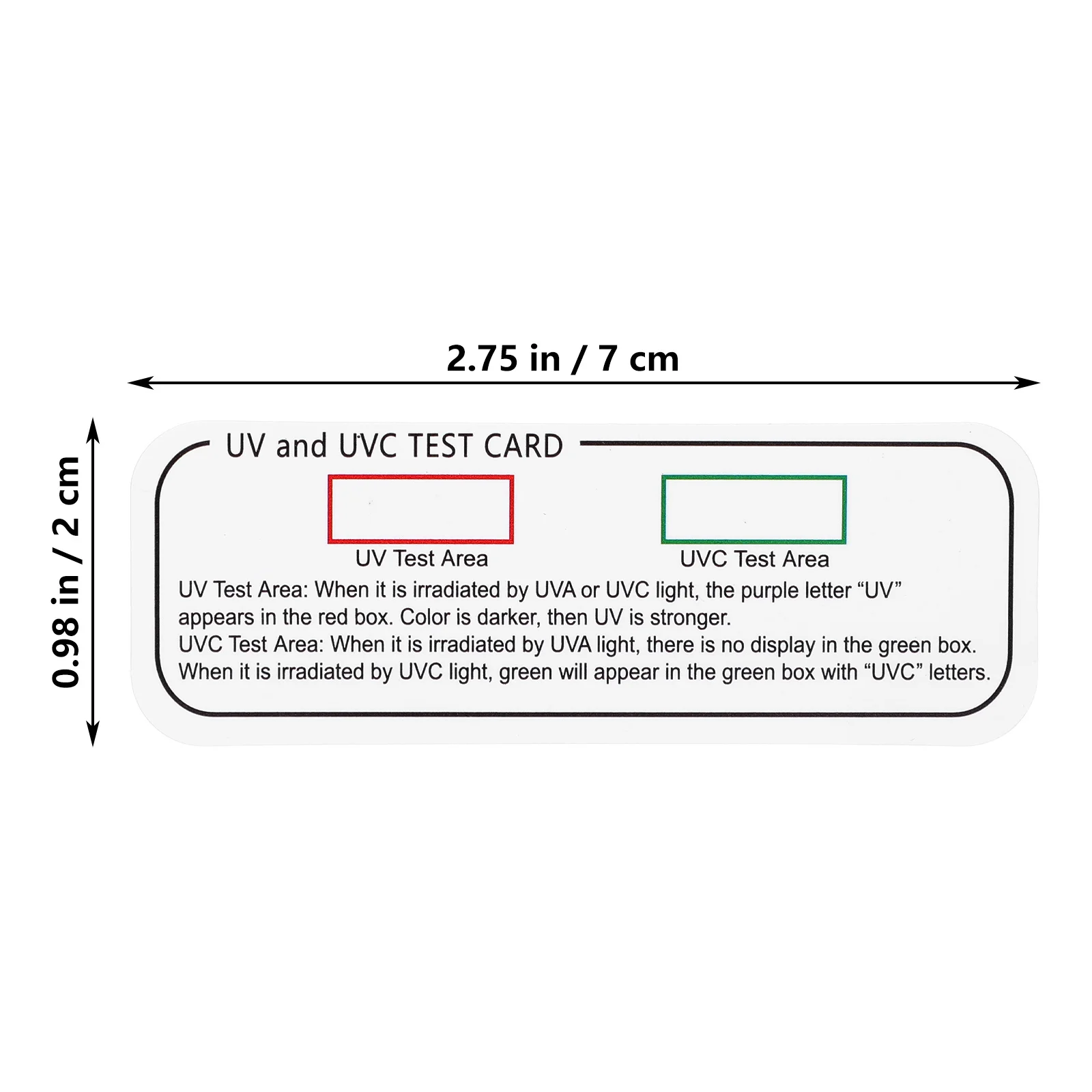 6Pcs Uv Test Identification Cards Portable Uva Uvc Accurate Uv Light Testing Strips Indoor Outdoor Use