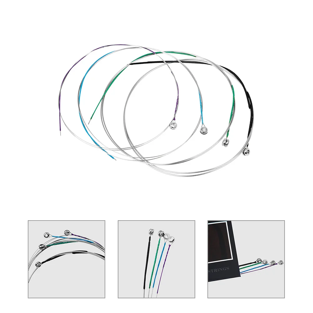 

4 Pcs Violin Parts String Set Instruments Accessories Beginner Copper Alloy Metal Cores