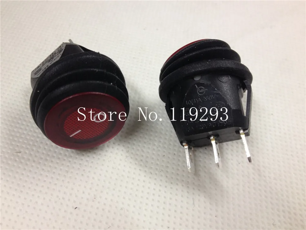 [SA]Power switch -Taiwan group LIGHT Dual rocker switch waterproof oil red boat type switch RC15--50pcs/lot