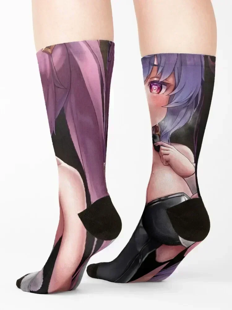 Ganyu and Keqing Socks golf custom hiking aesthetic Boy Child Socks Women's