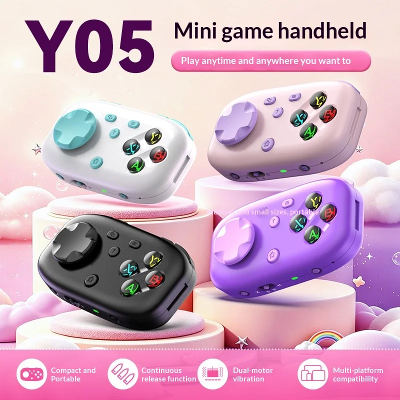 Controller For Pc Y05 Mini Wireless Bluetooth Game Controller Portable Pocket Gamepad With Turbo Vibration Compatible For Switch