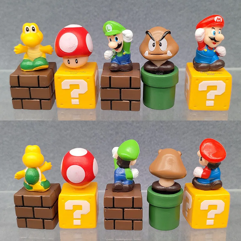 

5pcs cartoon ornaments cute DIY accessories games peripheral car mounted desktop ornaments decorative gifts
