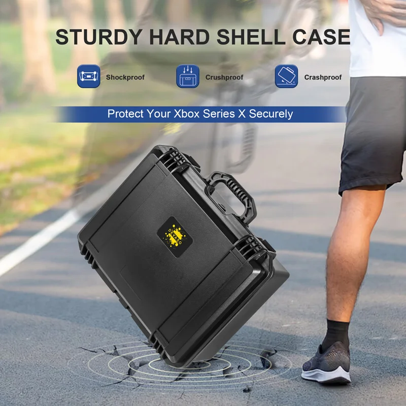 DEVASO is suitable for Microsoft Xbox Series X game storage box Portable suitcase Sealed safe explosion-proof protective case