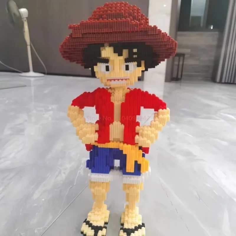 Neue One Piece Ruffy Und Chopper Kleine Partikel Kinder Puzzle Montage Bausteine Spielzeug Kinder Geschenk Jungen Und Mädchen Gif