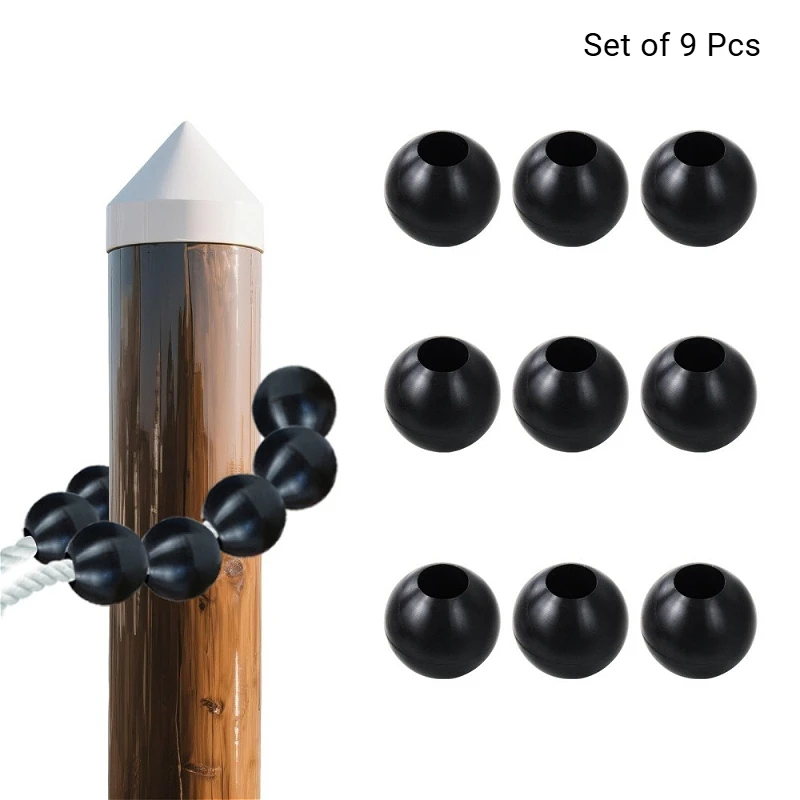 9Pcs/Set Dock Tide Mooring Line Balls for Most Standard Marine Ropes Prevent Lines Form Wearing & Chafing Dock Line Roller Ball
