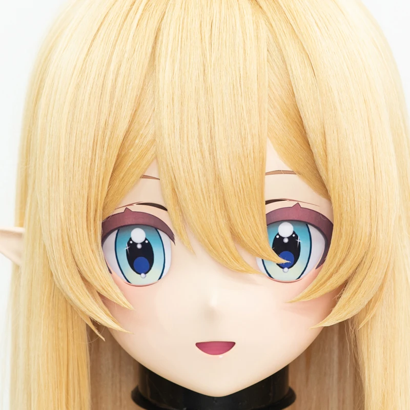 

(MEO023) Customize Handmade Full Head Lockable Crossdress Male to Female Japanese Cartoon Anime Game Character Kigurumi Mask
