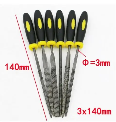 3x140mm Mini Wood Rasp flat, round, semi-round Carpenter's Files 6PCS ZMM