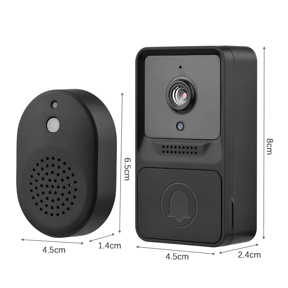 1080P High Visual Smart Security Doorbell Camera Wireless Video Doorbell with IR Night Vision 2-Way Audio Real-Time Monitoring