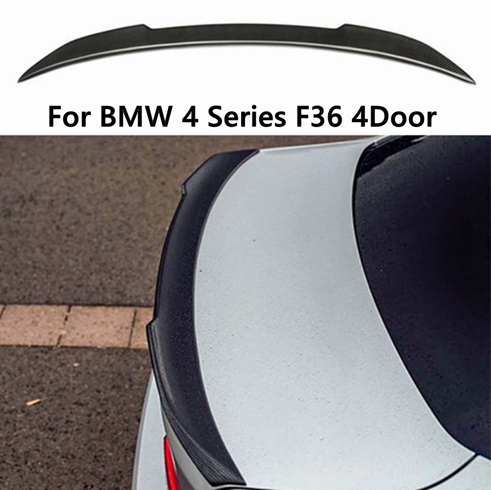 

FOR BMW 4 Series F36 4Door Cran Coupe CS Style Carbon fiber Rear Spoiler Trunk wing 2014-2019 430 435 440 FRP Forged carbon