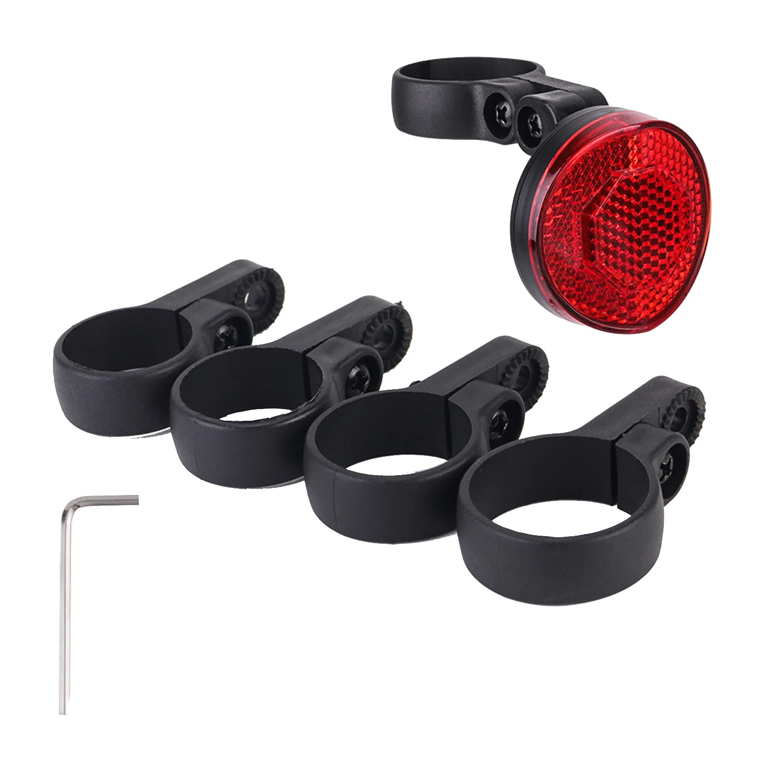 For Air Tag Bike Reflective Tail Light Bicycle Rack for AirTag Tail Safety Warning Lamp Bike Rear Reflector Red