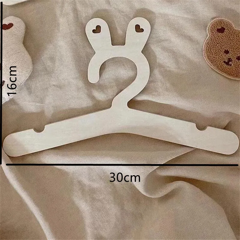 5PCS Wooden Baby Clothes Hanger Creative Room Decoration Kids Clothes Drying Storage Children Organizer Clothing Hanger
