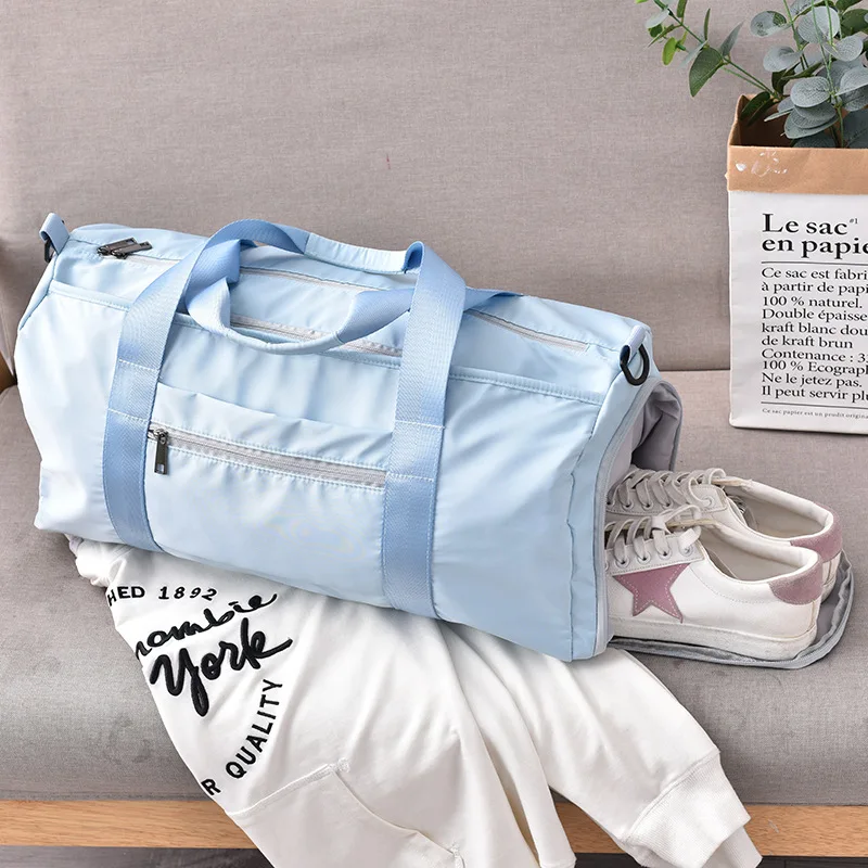 Duffel Bag for Women Weekend Getaway Waterproof Duffle bag with Shoe and Wet Clothes Compartments Small for Sports Gyms