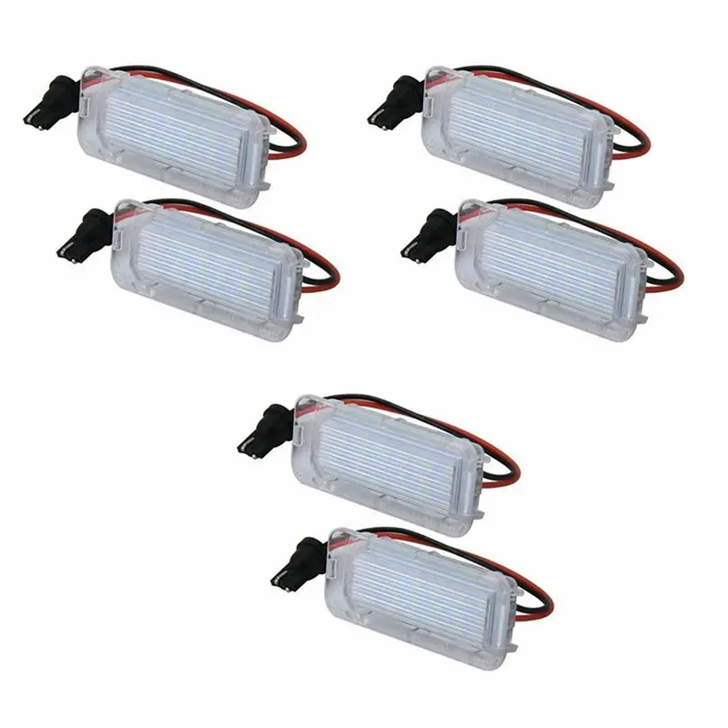 

6 шт. светодиодных фонарей для номерного знака с 18 SMD-светодиодами, без ошибок, для Ford Explorer, Escape, Fusion, MKC