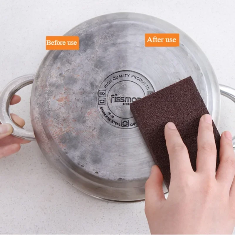 1/5Pcs Magic Sponge Eraser Carborundum Removing Rust Cleaning Brush Descaling Clean Rub for Cooktop Pot Kitchen Sponge