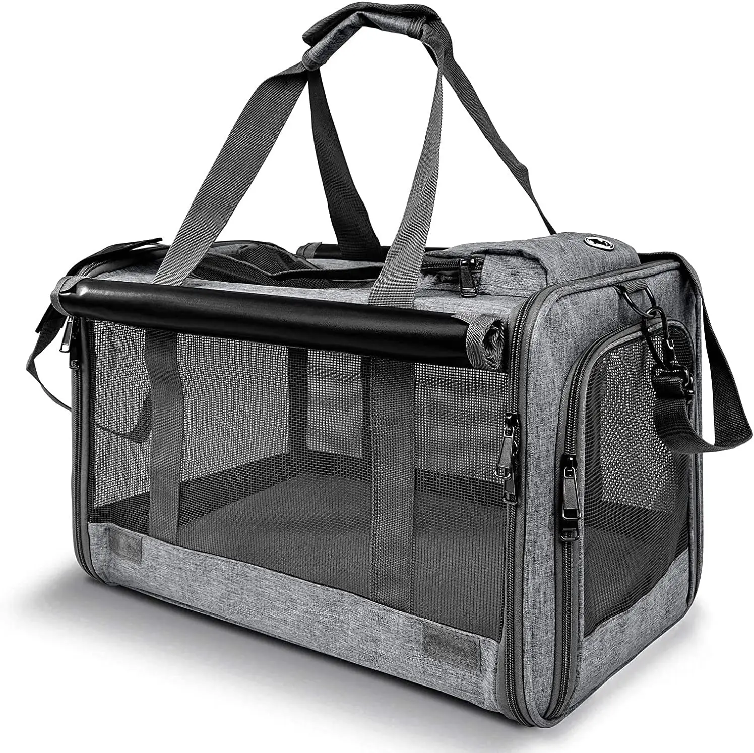 

Large Cat Carrier for Medium to Big Cats & Puppies up to 20lbs, Soft-Sided Washable Pet Travel Carrier