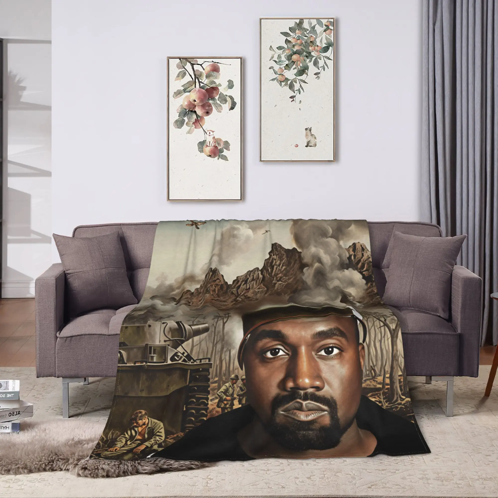 Kanye West Meme Blanket Quality Warm Soft  Throw Blanket Winter Boy Girl Couch Chair Print Bedspread