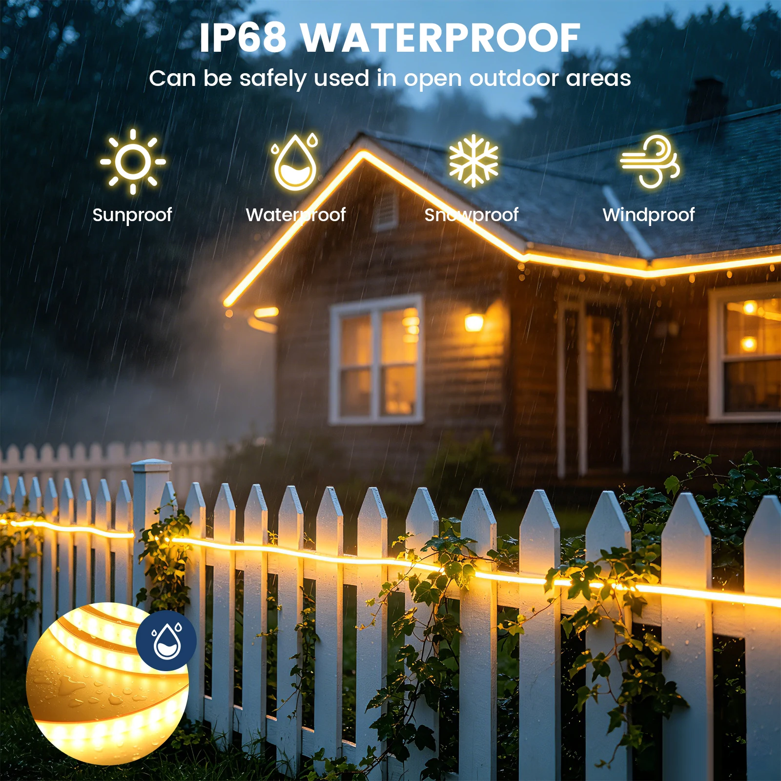 12V 24V IP68 Waterproof LED Strip 2835 240LEDs/m High Bright Double Row White Natural Warm Outdoor Home Lighting 20M 15M 10M 5M