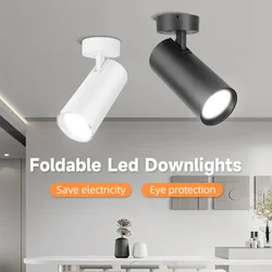 Super Bright Led Foldable Ceiling Led Spot Light 40W Aluminum 360° Adjustable Downlight Led Ceiling For Kitchen Store 110V 220V