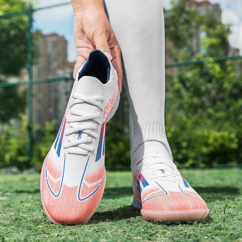 

2025 Football Shoes Artificial Grass AG Training Soccer Shoes Men's Women's Children's Anti-slip Sports Shoes for Students high-