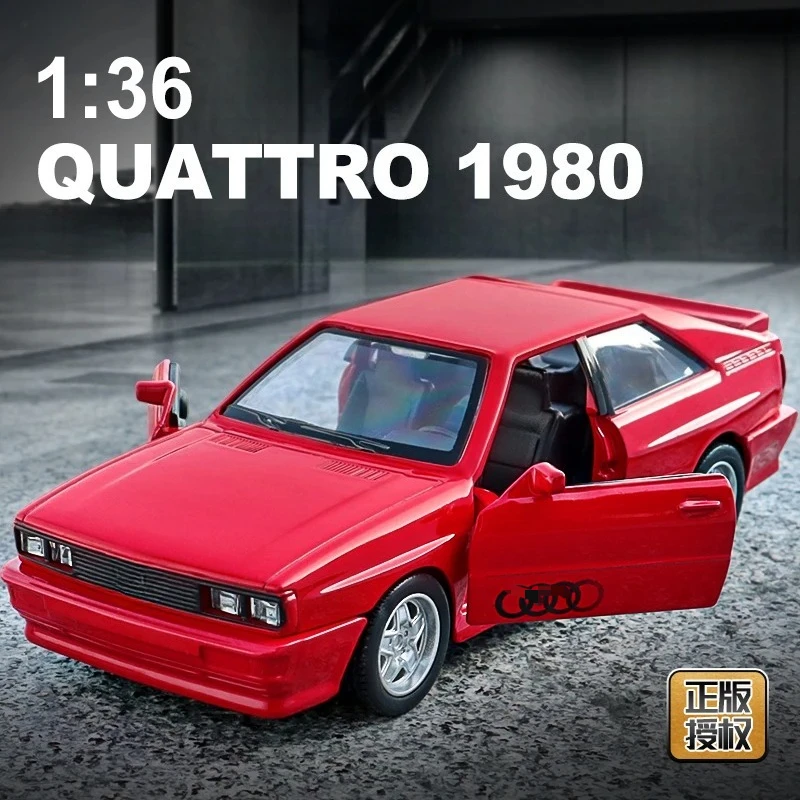 

1:36 1980 Quattro Simulation Collective Metal Diecast Toy Vehicle Retro and nostalgic boy collects toy cars