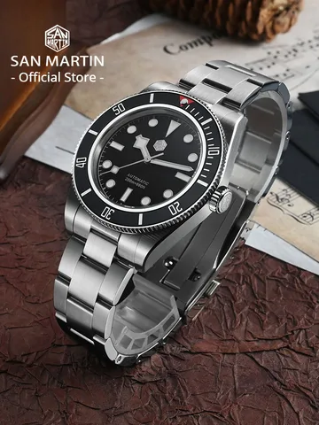 Механические мужские часы San Martin SN0008-G-C с автоматическим подзаводом — детальный вид товара